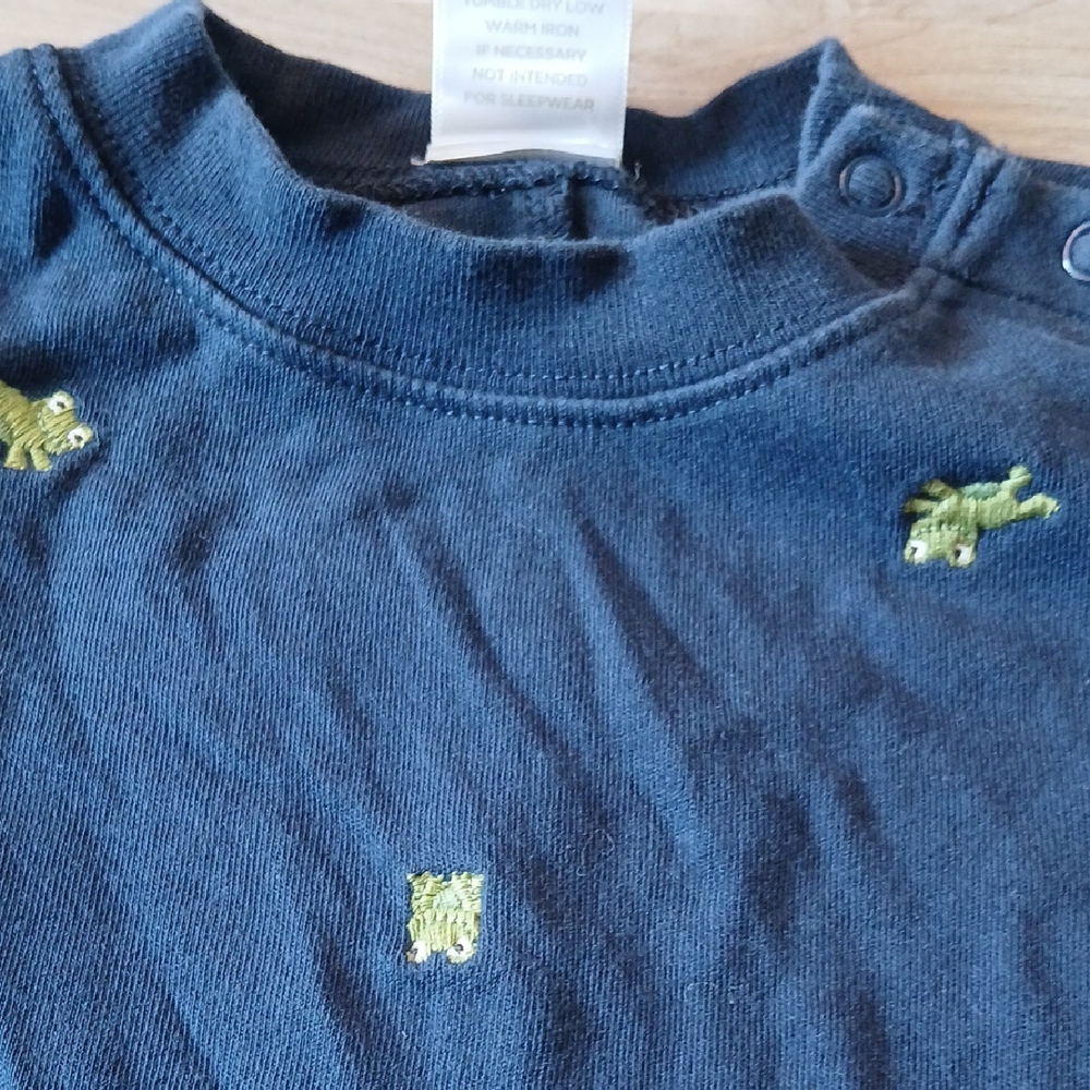 Gymboree Rainy Day Fun Allover Froggy One-piece Vintage Size 3-6 Mon. Embrodered - Picture 6 of 8